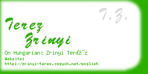 terez zrinyi business card